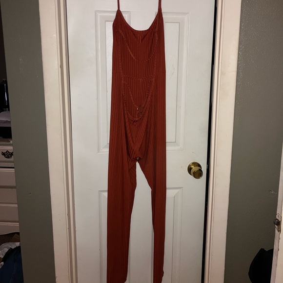 Orange O-Ring Cami Jumpsuit - Picture 2 of 6